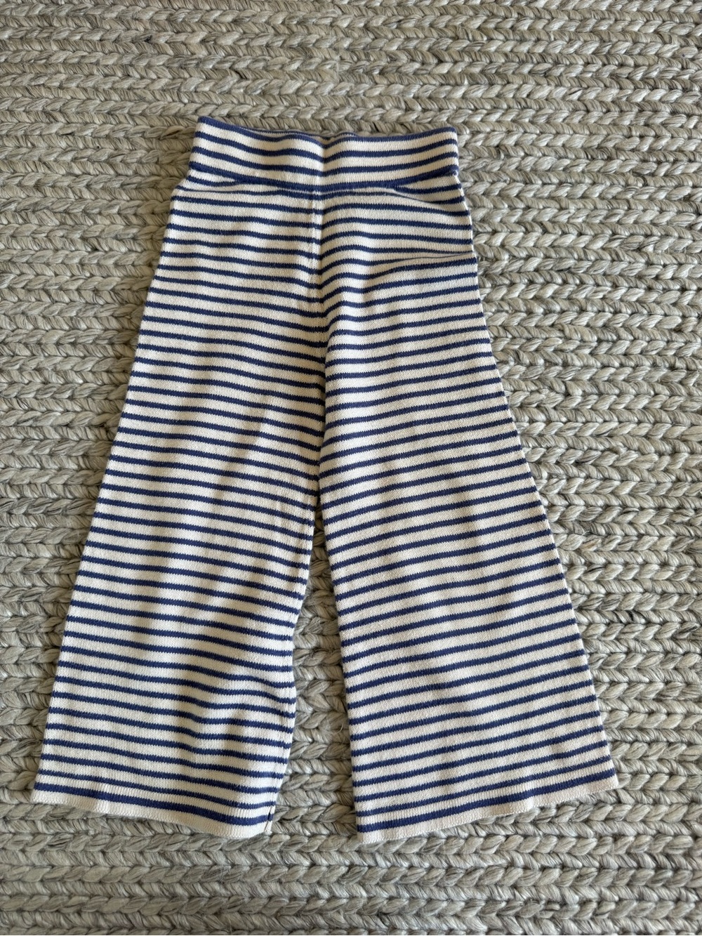 Misha And Puff Navy & White Striped Knit Wide-Leg Pants